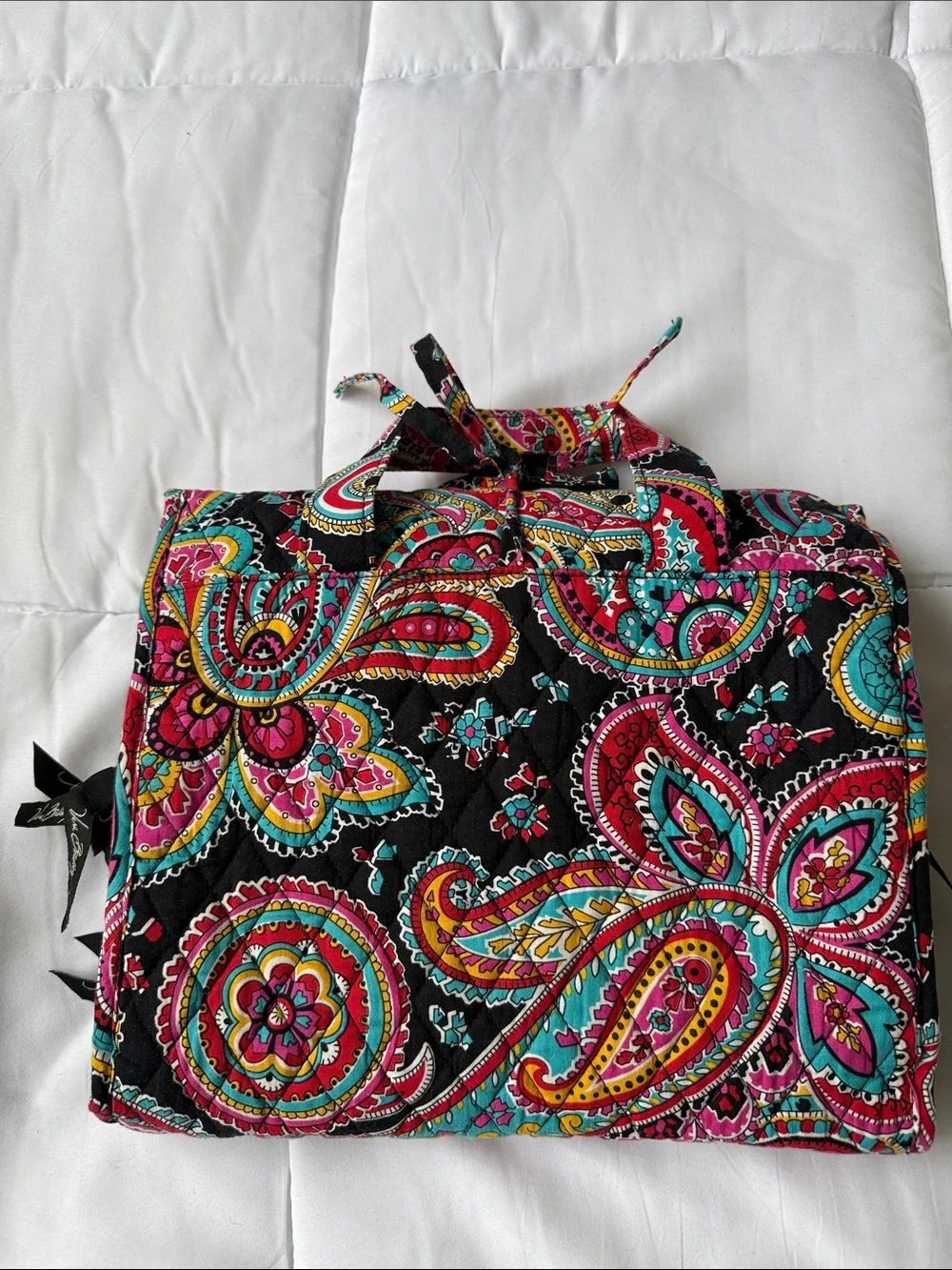 Vera Bradley Black Paisley Hanging Organizer Bag